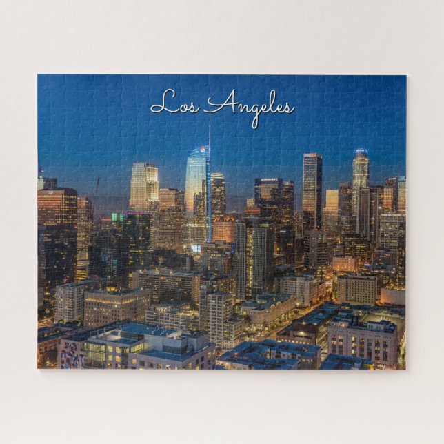 Quebra-cabeça Belo Centro Los Angeles no Sunset (Horizontal)