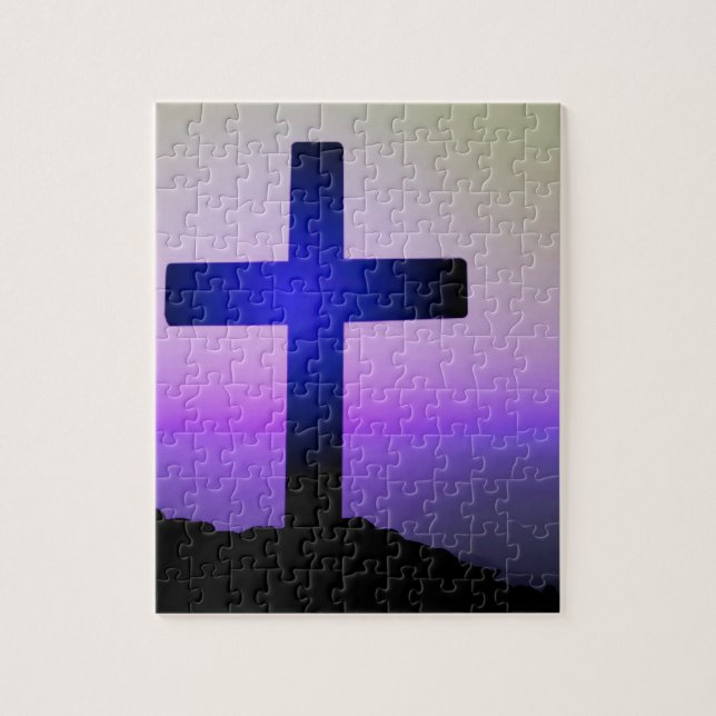 Quebra-cabeça Belo Céu Cruzado Roxo (Vertical)