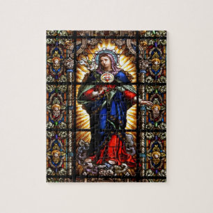 Quebra-cabeça Belo Coração Religioso Sagrado da Virgem Maria