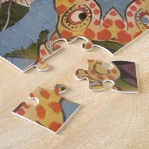 Quebra-cabeça Belo e engraçado padrão de girafa africana