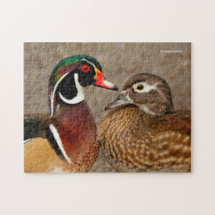Quebra-cabeça Belo Momento Comovente Entre Patos-de-madeira