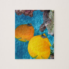 Quebra-cabeça Belo Peixe Tropical de Coral