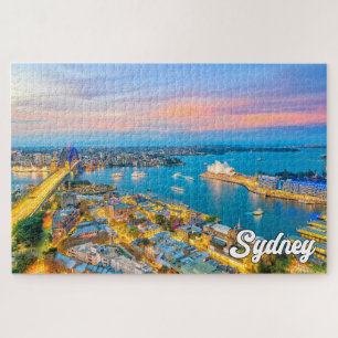 Quebra-cabeça Belo pôr do sol sobre Sydney, Austrália