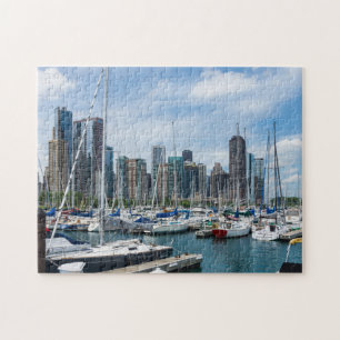Quebra-cabeça Belo porto de Chicago