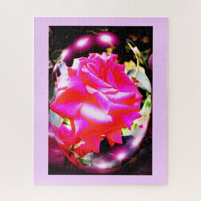 Quebra-cabeça Belo rosa (Vertical)