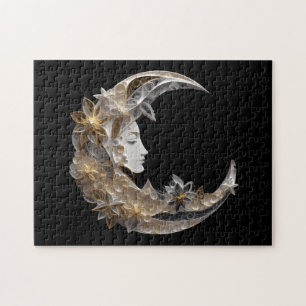 Quebra-cabeça Belo rosto na lua