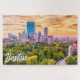Quebra-cabeça Belo Sunset em Boston, Massachusetts, EUA