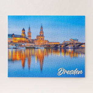 Quebra-cabeça Belo Sunset Sobre Dresden, Alemanha