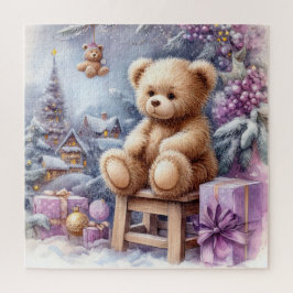 Quebra-cabeça Belo Urso de Teddy De Natal