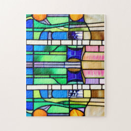 Quebra-cabeça Belo Vidro Verde