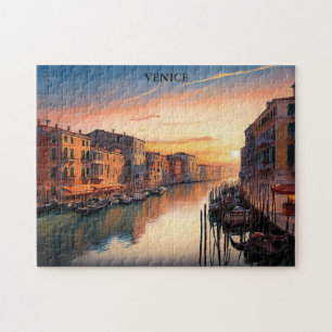 Quebra-cabeça Belo Vista de Veneza Itália Sunset