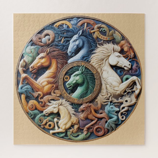 Quebra-cabeça "Belos Cavalos Místicos" 39 (Vertical)