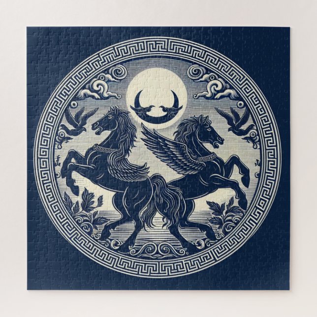 Quebra-cabeça Belos Cavalos Místicos 50 (Vertical)