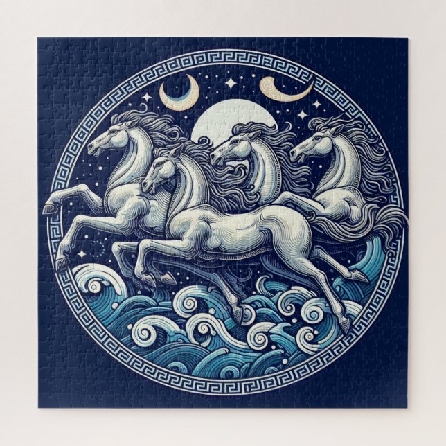 Quebra-cabeça Belos Cavalos Místicos 52 (Vertical)