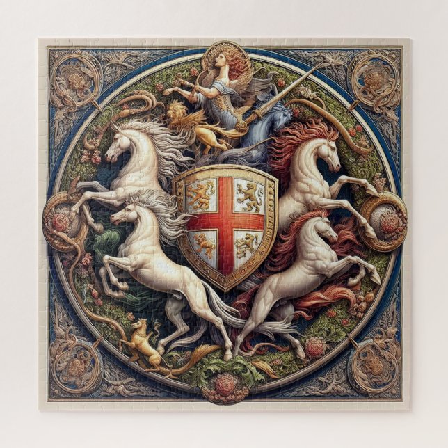 Quebra-cabeça "Belos Cavalos Místicos" Inglaterra 36 (Vertical)