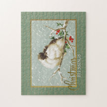 Bênçãos natalinas NeveAves Vintage Reprodução