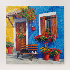 Quebra-cabeça Bench Companions – Venice-Inspired Cats Puzzle 