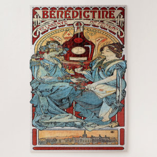 Quebra-cabeça Bénédictine por Alphonse Mucha