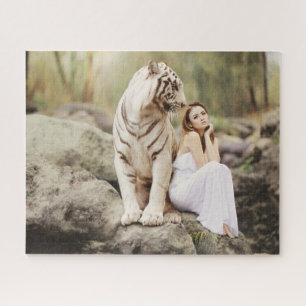 Quebra-cabeça Bengal Tiger e Lady