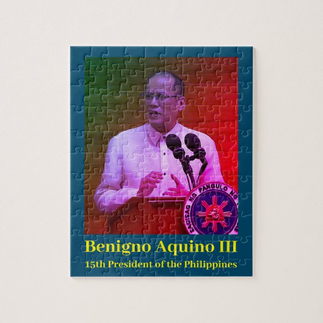 Quebra-cabeça Benigno PNoy Aquino III 15 Presidente Filipinas (Vertical)