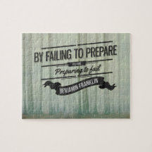Benjamin Franklin Inspirational Cote "Preparar"