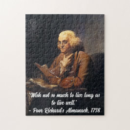 Quebra-cabeça Benjamin Franklin Quote -Customize