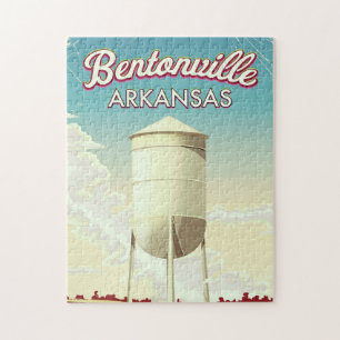 Quebra-cabeça Bentonville, poster de viagens de Arkansas.