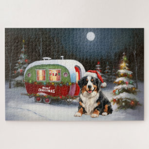 Quebra-cabeça Bernese Mountain Caravan Aventura de Natal