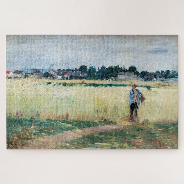 Quebra-cabeça Berthe Morisot - No campo de rodas em Gennevillie (Horizontal)