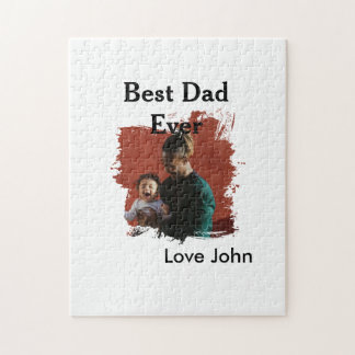 Quebra-cabeça Best dad ever father's dad gift photo name simple