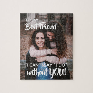 Quebra-cabeça Best Friend Bridesmaid Proposal Personalize