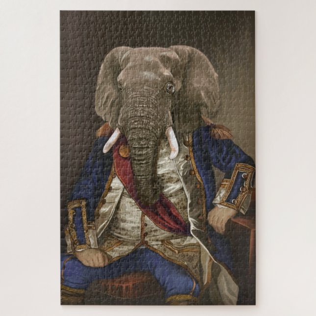 Quebra-cabeça Bestas Nobres - Poster Dandy Elephant (Vertical)