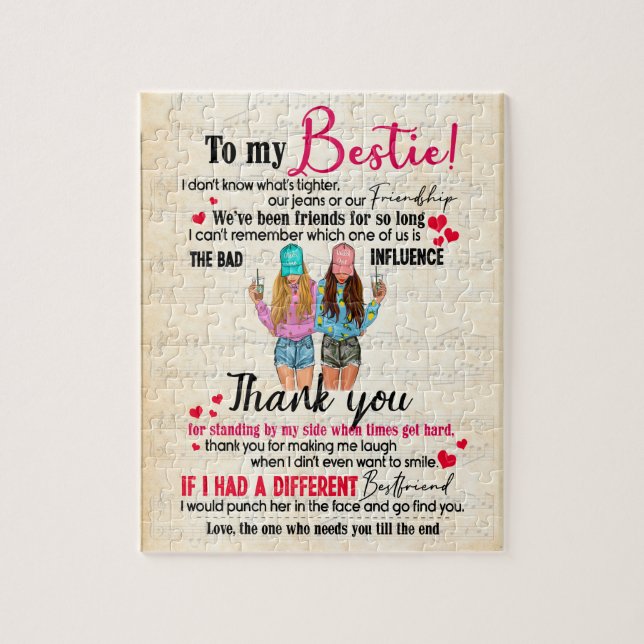Quebra-cabeça Bestie Gifts | Carta À Minha Bestidade, Muito Obri (Vertical)