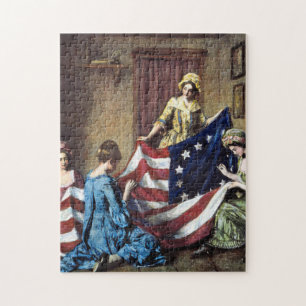 Quebra-cabeça Betsy Ross Costumando A Bandeira Americana