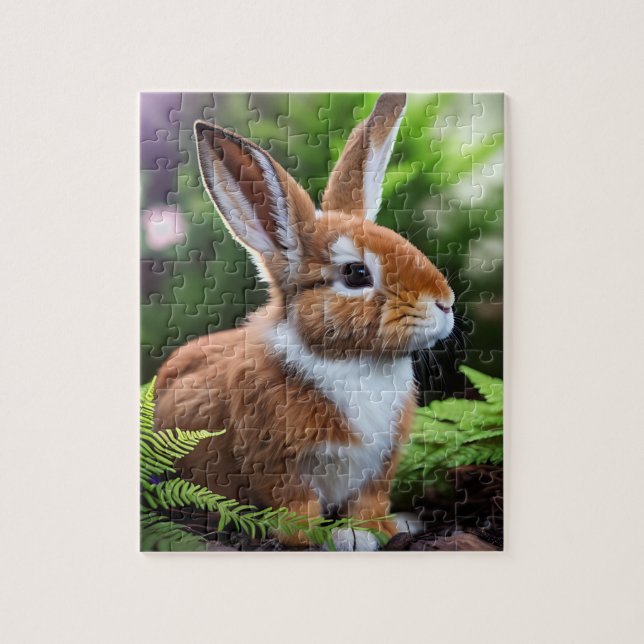 Quebra-cabeça "Betsy the Bunny: um doce castanho e delícia branc (Vertical)