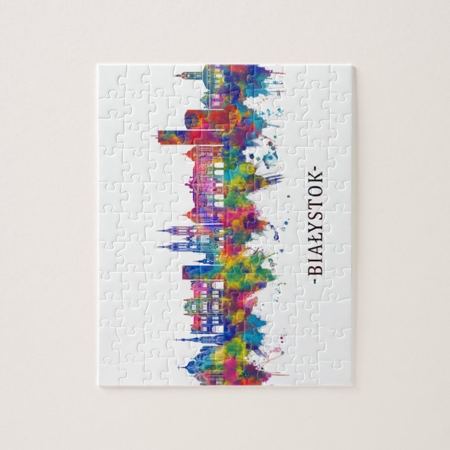 Quebra-cabeça Białystok Polônia Skyline (Vertical)