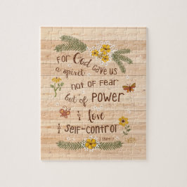 Quebra-cabeça Bíblia Cristã Versa Fé Sobre Escritura De Medo