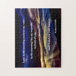 Quebra-cabeça Bíblia Da Manhã Versa Ao Sol Sobre Montanhas