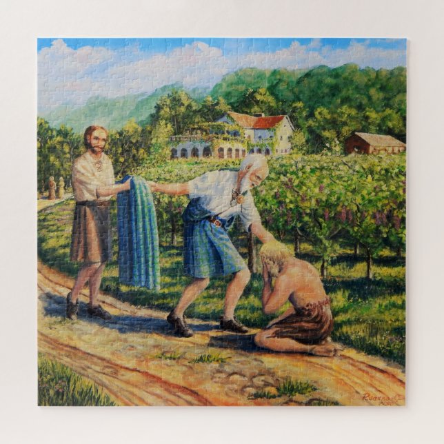 Quebra-cabeça Bíblico, Escritural, O Filho Prodígio, vinhedo (Horizontal)