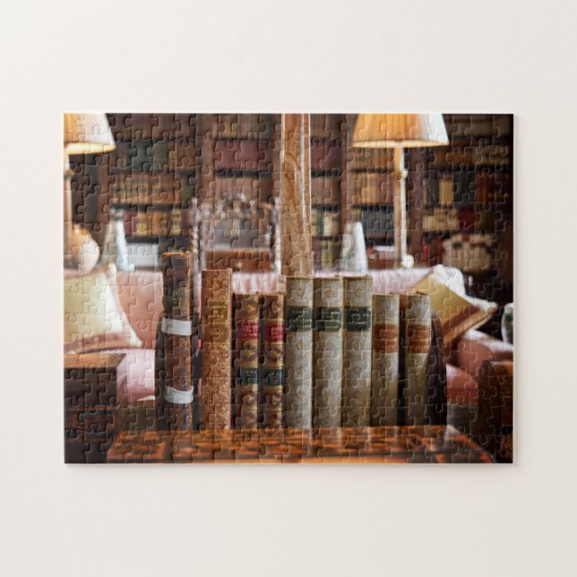 Quebra-cabeça Biblioteca Bookworm no Castelo de Hever - 11x14 -  (Horizontal)