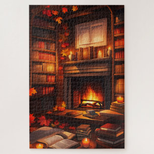 Quebra-cabeça Biblioteca Cozy Autumn