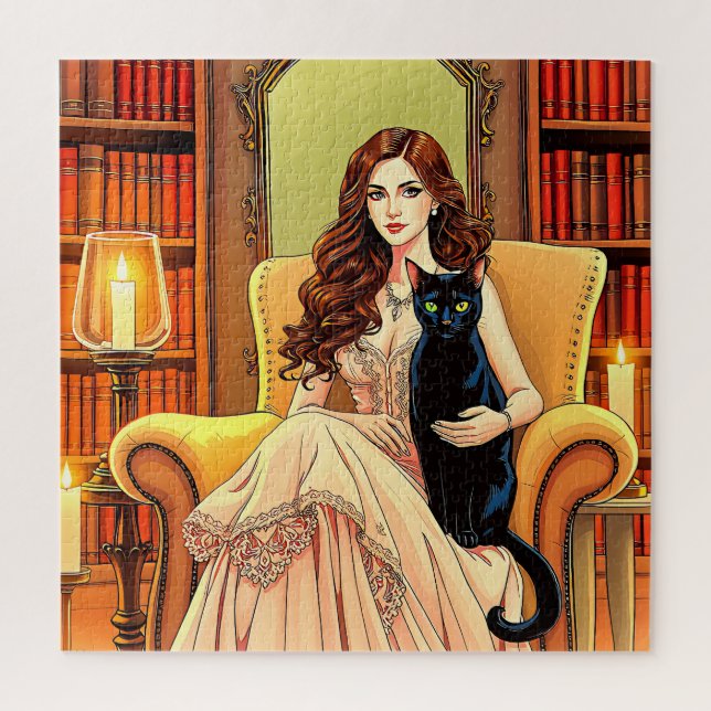 Quebra-cabeça Biblioteca Cozy Haven (Vertical)