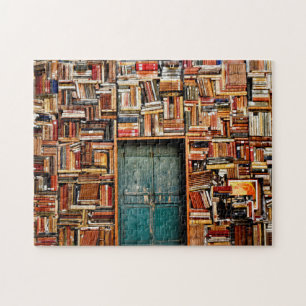 Quebra-cabeça Biblioteca Livros Porta Entrada Foto Pintura