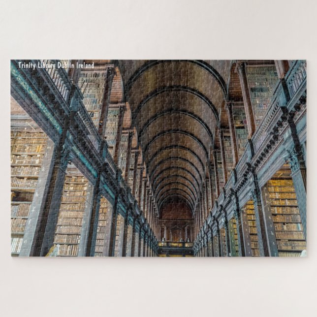 Quebra-cabeça Biblioteca Trinity Dublin Irlanda (Horizontal)