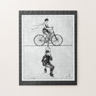 Quebra-cabeça Bicicleta de Alta Fio - Ciclo de Circo de Vintagem