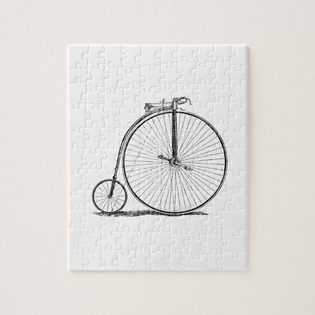 Quebra-cabeça Bicicleta de Roda Alta Penny Farthing (Vertical)