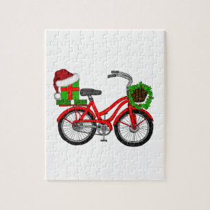 Quebra-cabeça bicicleta do xmas