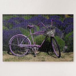 Quebra-cabeça Bicicleta Roxa| Campos de Lavanda