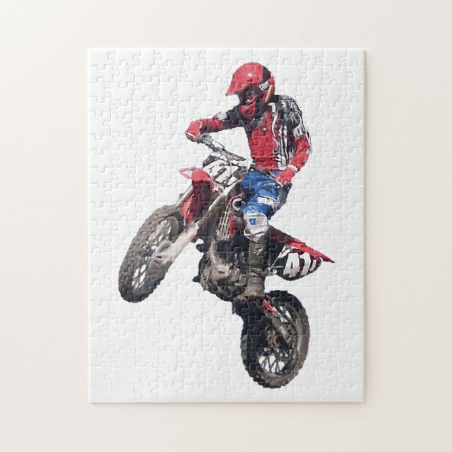Quebra-cabeça Bicicleta Vermelha de Terra (Vertical)
