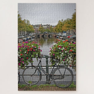 Quebra-cabeça Bicicletas e canais em Amsterdão - 20x30 - PC 101